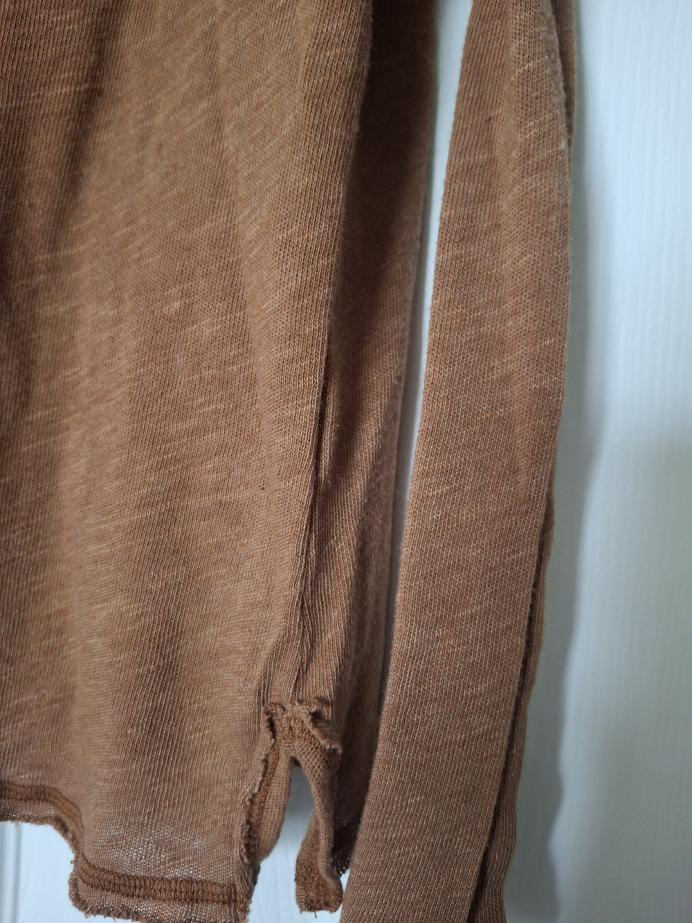 Project Social T Rust-Brown Long Sleeve V-Neck Tee - Picture 3 of 3